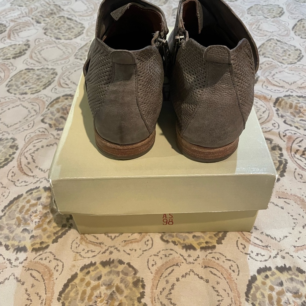 Ladies Leather Side Zip A.S. 98 Ankle Boots, Gray, size 40 - Picture 5 of 7